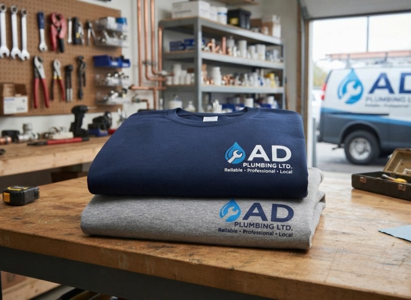 Custom t-shirts in Vancouver for Plumbing Company